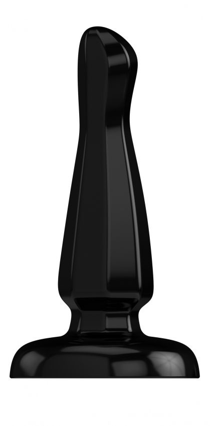 Черный анальный стимулятор с гранями Bottom Line Model 3 - 10,5 см. купить в секс шопе