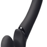 Черный безремневой вибрострапон Silicone Bendable Strap-On M купить в секс шопе