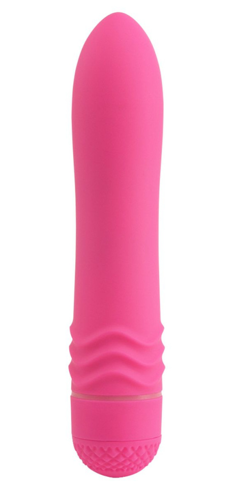 Розовый водонепроницаемый вибратор Neon Luv Touch Vibe - 19 см. купить в секс шопе