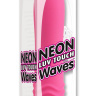 Розовый водонепроницаемый вибратор Neon Luv Touch Vibe - 19 см. купить в секс шопе