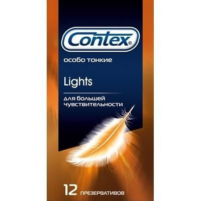 Особо тонкие презервативы Contex Lights - 12 шт. купить в секс шопе
