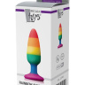 Разноцветная анальная втулка RAINBOW ANAL PLUG MEDIUM - 14 см. купить в секс шопе