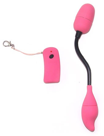 Два розовых виброяйца с беспроводным пультом управления купить в секс шопе