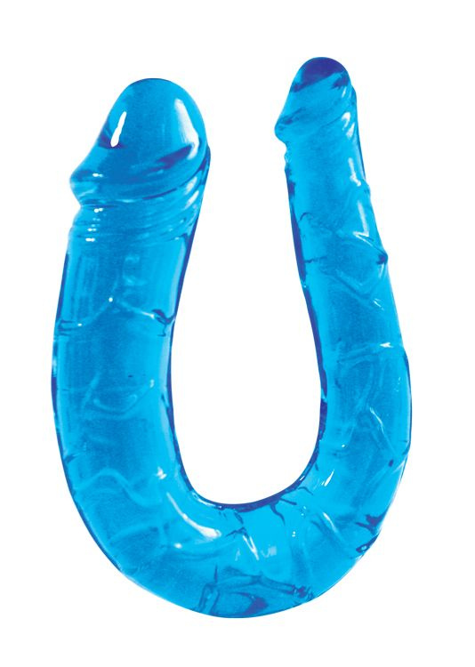 Двухсторонний фаллоимитатор Twin Head Double Dong голубого цвета - 29,8 см. купить в секс шопе