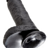 Чёрный фаллоимитатор 8  Cock with Balls - 21,3 см. купить в секс шопе
