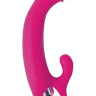 Розовый силиконовый вибромассажер с круглой головкой - 13 см. купить в секс шопе