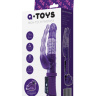 Фиолетовый анально-вагинальный вибратор на присоске A-toys купить в секс шопе