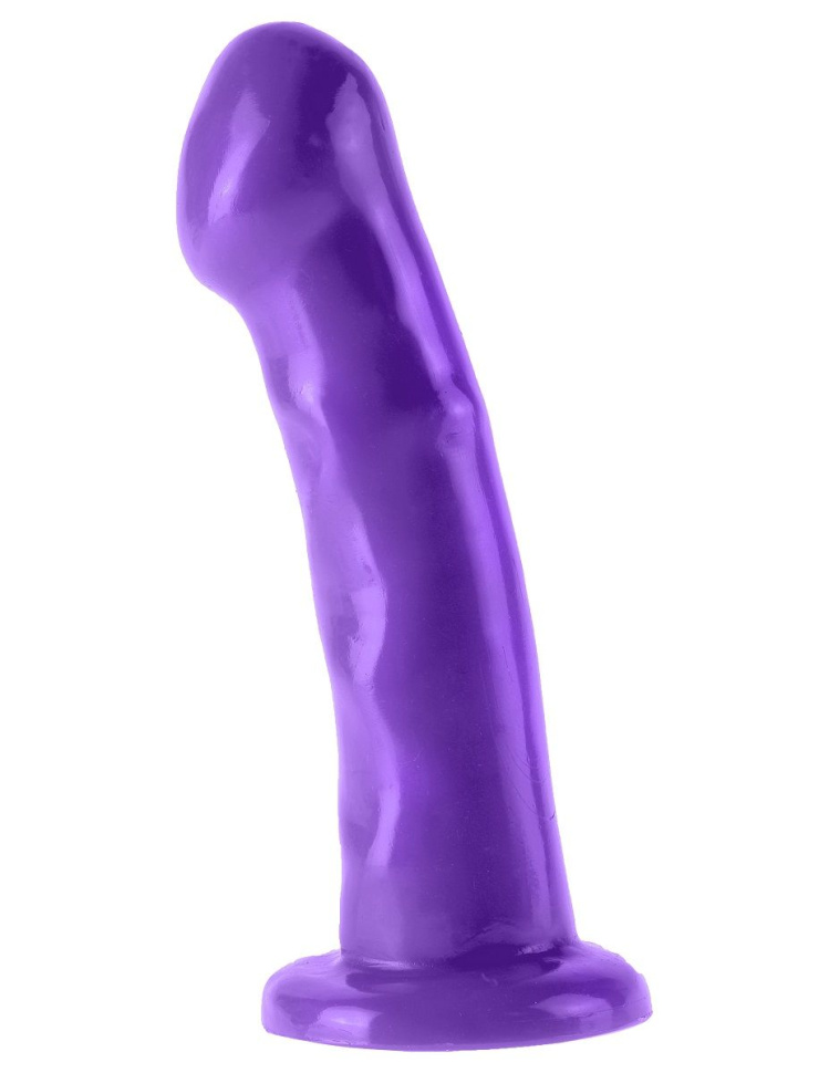 Фиолетовый фаллоимитатор на присоске 6  Please-Her - 16,5 см. купить в секс шопе