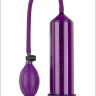 Фиолетовая вакуумная помпа Eroticon PUMP X1 с грушей купить в секс шопе