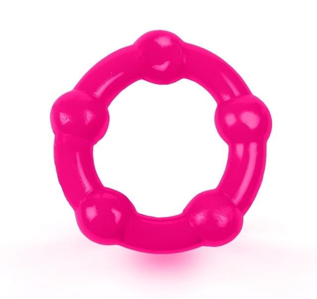 Розовое малоэластичное эрекционное кольцо купить в секс шопе
