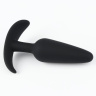 Черная силиконовая анальная пробка Soft-touch - 12,5 см. купить в секс шопе