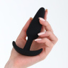Черная силиконовая анальная пробка Soft-touch - 12,5 см. купить в секс шопе