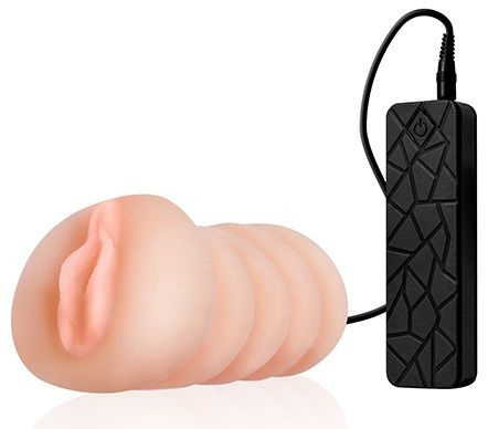 Мастурбатор-вагина REALSTUFF VIBRATING MASTURBATOR PUSSY с 10 режимами вибрации и проводным пультом купить в секс шопе