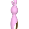 Розовый мини-вибратор Emily с ушками - 16 см. купить в секс шопе
