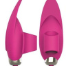 Розовый вибростимулятор с петелькой под палец - 8 см. купить в секс шопе