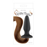 Чёрная анальная пробка с каштановым хвостом Filly Tails Chestnut купить в секс шопе