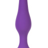 Фиолетовая силиконовая анальная пробка размера M - 11 см. купить в секс шопе