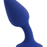 Синий изогнутый анальный плаг Knock Knock Plug - 12 см. купить в секс шопе