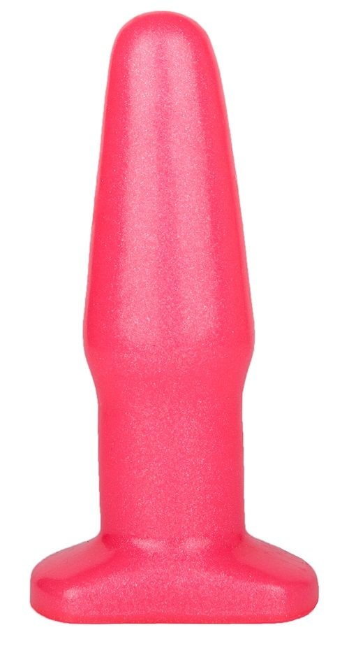 Розовый гелевый плаг на подставке - 14 см. купить в секс шопе