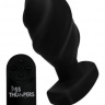 Черная анальная вибропробка с пультом ДУ The Driller 10X Swirled - 13 см. купить в секс шопе