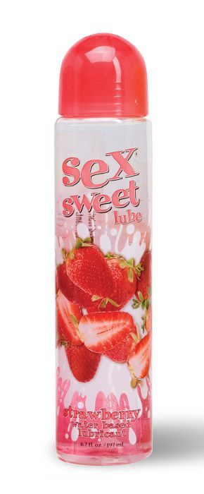 Вкусовой лубрикант с ароматом клубники Sex Sweet Lube - 197 мл. купить в секс шопе