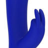 Синий вибратор Opulent с функцией нагрева и клиторальной стимуляцией - 20 см. купить в секс шопе