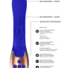 Синий вибратор Opulent с функцией нагрева и клиторальной стимуляцией - 20 см. купить в секс шопе