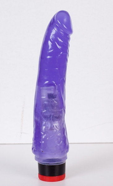 Фиолетовый гелевый вибратор купить в секс шопе