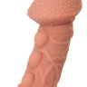 Насадка на фаллос с пузыриками, венками и ребристостью - 14,7 см. купить в секс шопе