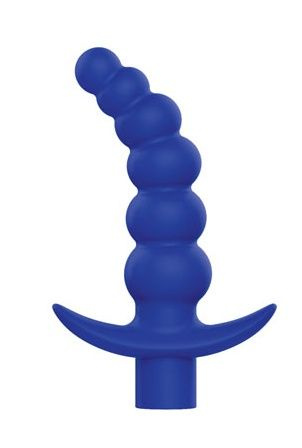 Синяя вибрирующая анальная елочка Sweet Toys - 10,8 см. купить в секс шопе