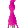 Розовый фантазийный вибратор с колечком-ограничителем - 14 см. купить в секс шопе