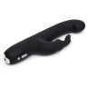 Чёрный вибратор Slimline G-Spot Rechargeable Rabbit Vibrator - 24,1 см. купить в секс шопе