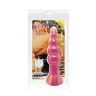 Розовая анальная пробка-елочка с присоской - 17 см. купить в секс шопе
