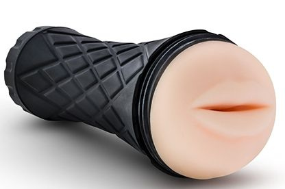 Телесный мастубратор-ротик в колбе The Torch Luscious Lips купить в секс шопе