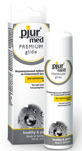Гипоаллергенный силиконовый лубрикант pjur MED Premium glide - 100 мл. купить в секс шопе