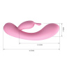 Нежно-розовый вибратор Hugo с клиторальным отростком - 16,5 см. купить в секс шопе