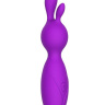 Фиолетовый мини-вибратор Emily с ушками - 16 см. купить в секс шопе