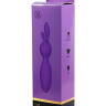Фиолетовый мини-вибратор Emily с ушками - 16 см. купить в секс шопе