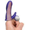 Фиолетовая вибронасадка на палец Mood Euphoric Smooth купить в секс шопе