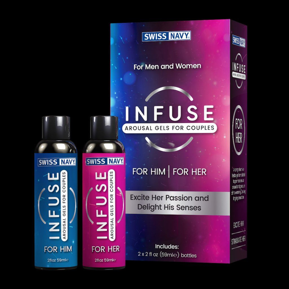 Возбуждающие лубриканты для пар INFUSE Arousal Gels for Couples - 2х59 мл. купить в секс шопе