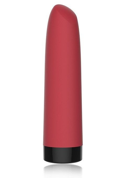 Красный мини-вибратор Awaken со скошенным кончиком - 10 см. купить в секс шопе