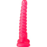 Спиралевидный гелевый плаг розового цвета - 15 см. купить в секс шопе