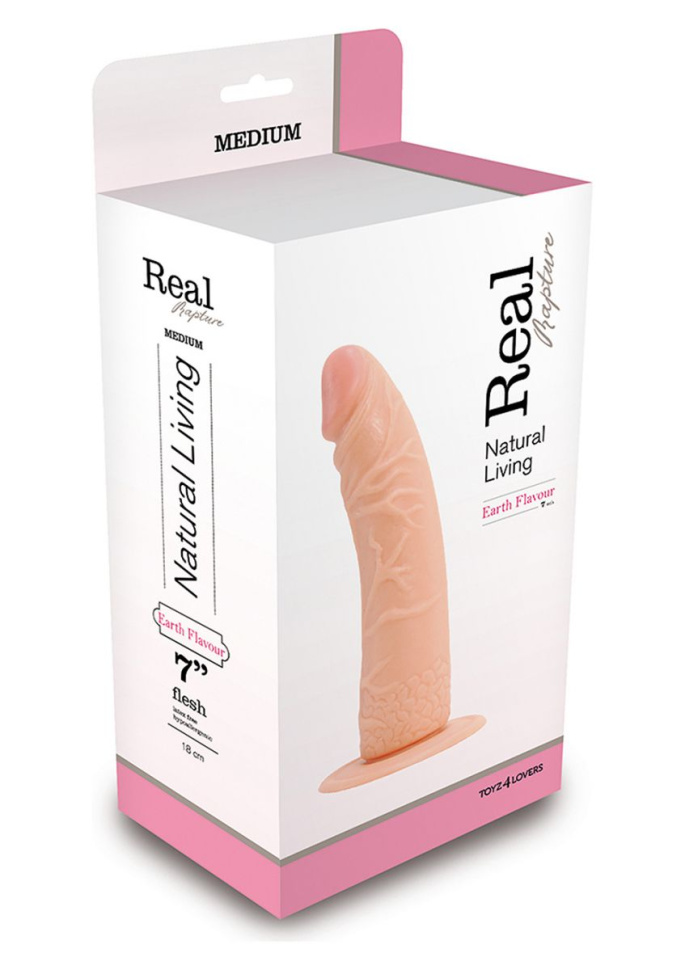 Телесный фаллоимитатор DILDO REAL RAPTURE без мошонки - 20,5 см. купить в секс шопе
