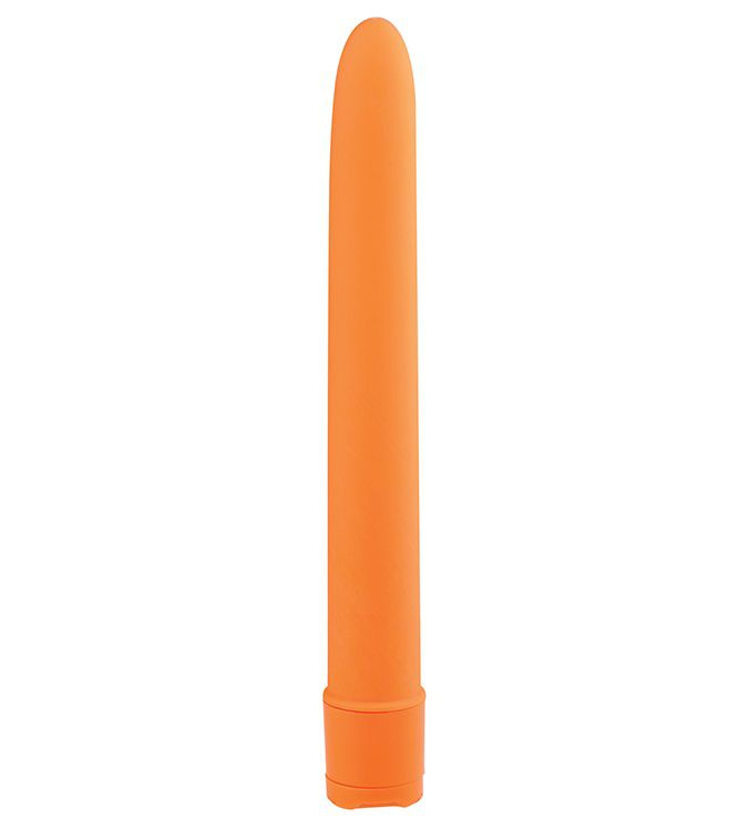 Оранжевый вибратор BASICX MULTISPEED VIBRATOR ORANGE 6INCH - 15 см. купить в секс шопе