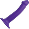 Фиолетовый фаллоимитатор-насадка Strap-On-Me Dildo Dual Density size M - 18 см. купить в секс шопе