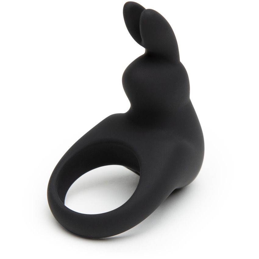 Черное эрекционное виброкольцо Happy Rabbit Rechargeable Rabbit Cock Ring купить в секс шопе