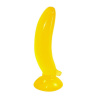 Фаллоимитатор на присоске Banana желтого цвета - 17,5 см. купить в секс шопе