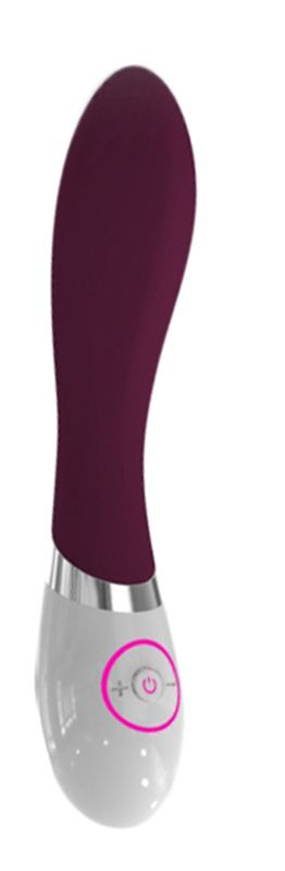 Бордовый вибратор BEAUTY для G-стимуляции - 19,8 см. купить в секс шопе