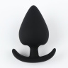 Черная силиконовая анальная пробка Soft-touch - 6,7 см. купить в секс шопе