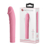 Нежно-розовый вибратор Vic с выделенными венками - 15,5 см. купить в секс шопе